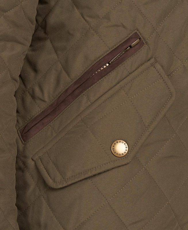 Chaqueta Acolchada Barbour Shoveler Hombre Verde Oliva | 237658-DTA