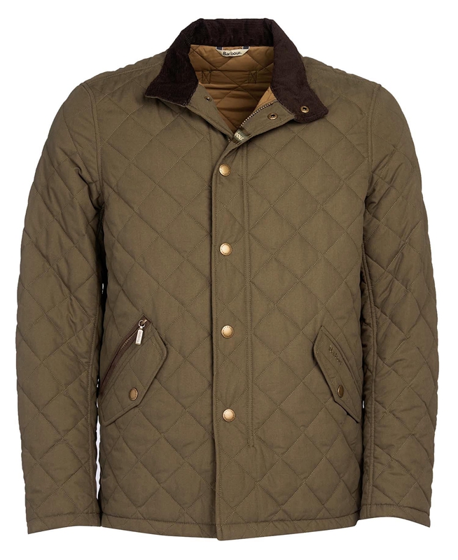 Chaqueta Acolchada Barbour Shoveler Hombre Verde Oliva | 237658-DTA