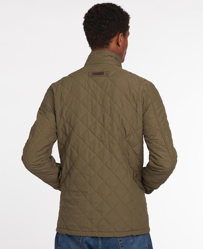Chaqueta Acolchada Barbour Shoveler Hombre Verde Oliva | 237658-DTA