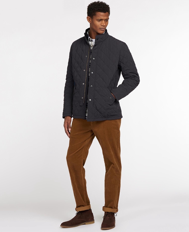 Chaqueta Acolchada Barbour Shoveler Hombre Azul Marino | 532076-RJP