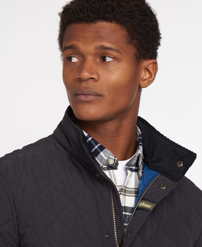 Chaqueta Acolchada Barbour Shoveler Hombre Azul Marino | 532076-RJP