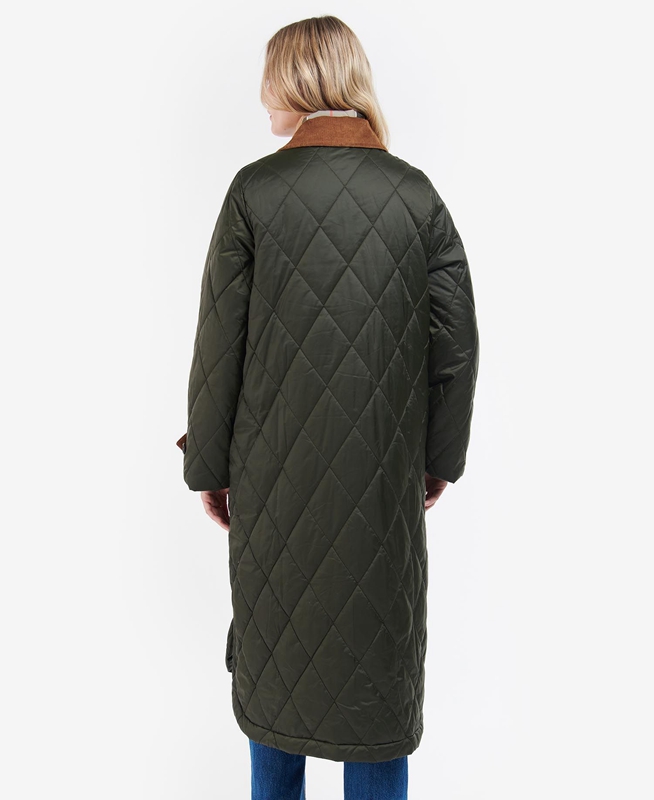 Chaqueta Acolchada Barbour Silwick Mujer Verde Oliva | 495138-ACY