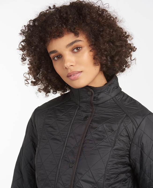 Chaqueta Acolchada Barbour Steppjacke Cavalry Polarquilt Mujer Negras | 648703-GFD