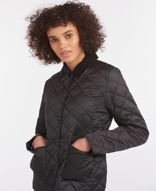 Chaqueta Acolchada Barbour Steppjacke Deveron Mujer Negras | 072154-EDS