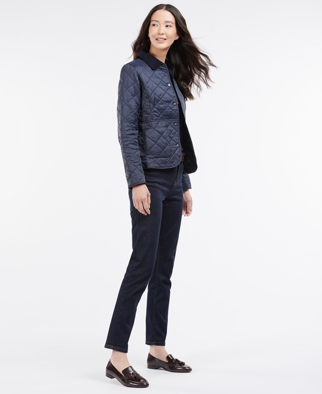 Chaqueta Acolchada Barbour Steppjacke Deveron Polarquilt Mujer Azules | 593120-LHX