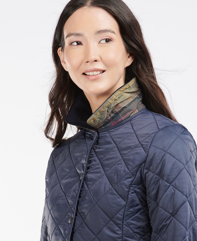 Chaqueta Acolchada Barbour Steppjacke Deveron Polarquilt Mujer Azules | 593120-LHX