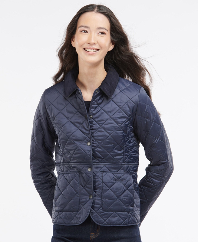 Chaqueta Acolchada Barbour Steppjacke Deveron Polarquilt Mujer Azules | 593120-LHX