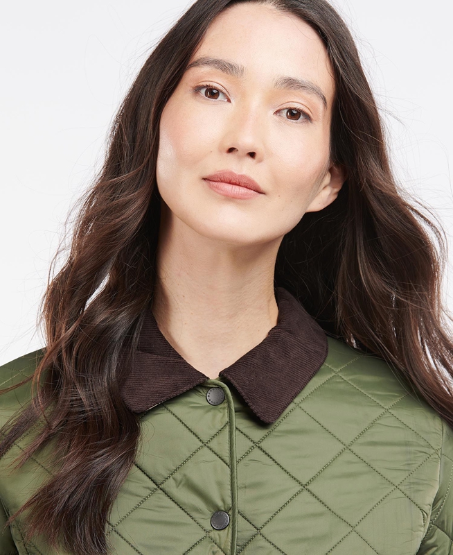 Chaqueta Acolchada Barbour Steppjacke Deveron Polarquilt Mujer Verde | 721584-XNA