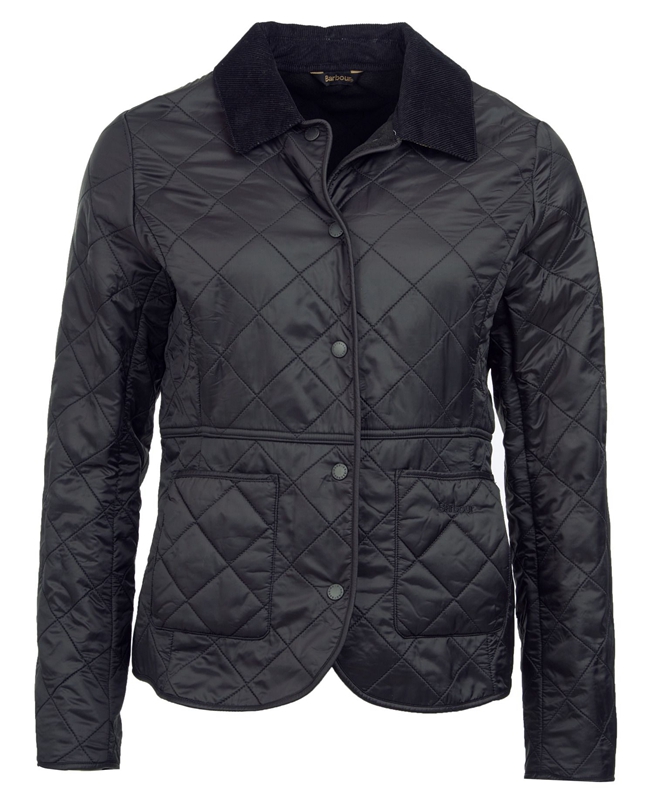 Chaqueta Acolchada Barbour Steppjacke Deveron Polarquilt Mujer Negras | 953182-AIQ