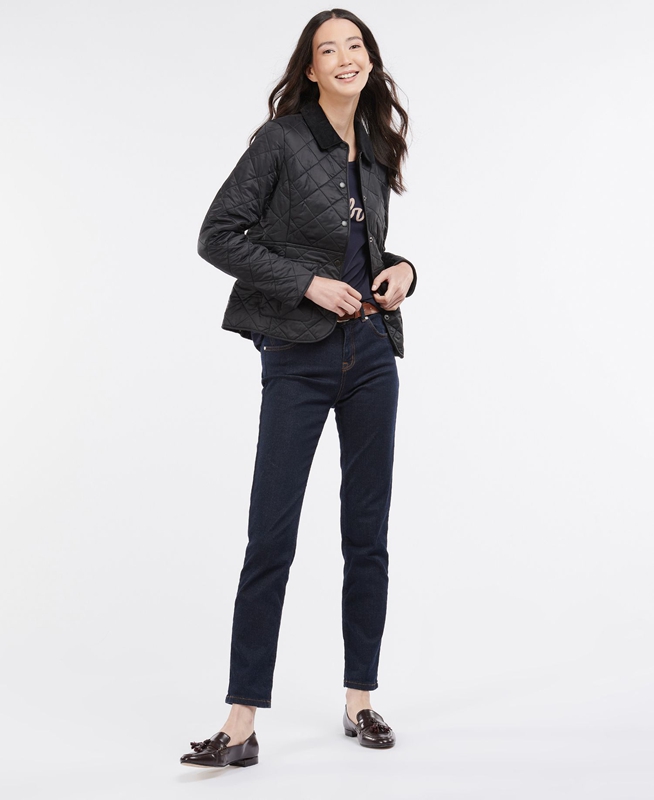 Chaqueta Acolchada Barbour Steppjacke Deveron Polarquilt Mujer Negras | 953182-AIQ