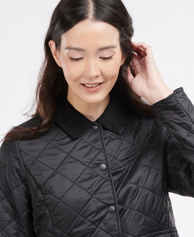 Chaqueta Acolchada Barbour Steppjacke Deveron Polarquilt Mujer Negras | 953182-AIQ