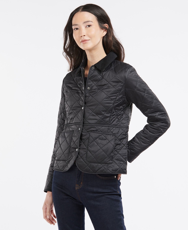 Chaqueta Acolchada Barbour Steppjacke Deveron Polarquilt Mujer Negras | 953182-AIQ