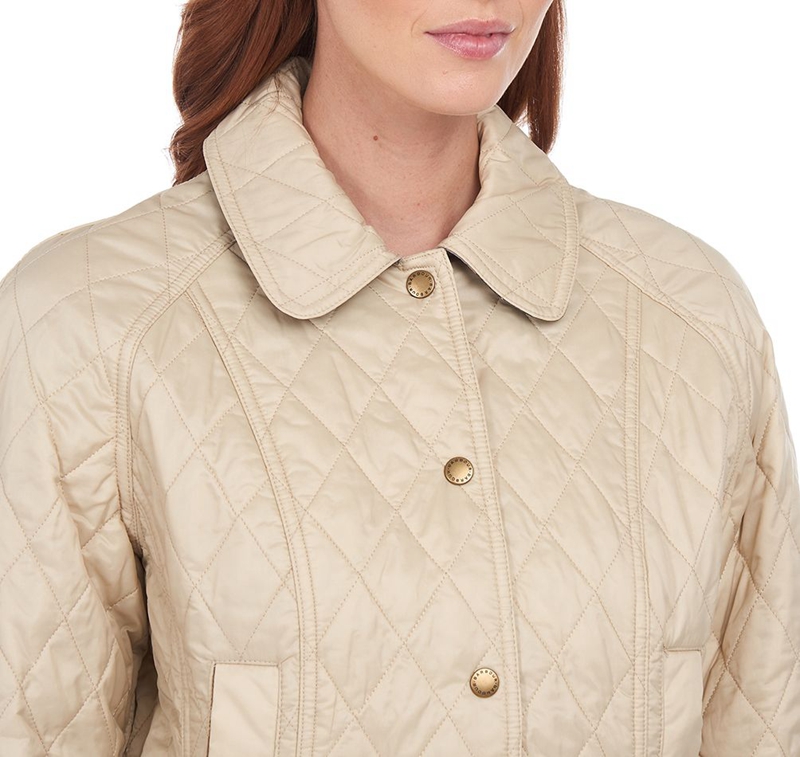 Chaqueta Acolchada Barbour Summer Beadnell Mujer Creme | 205478-MBZ