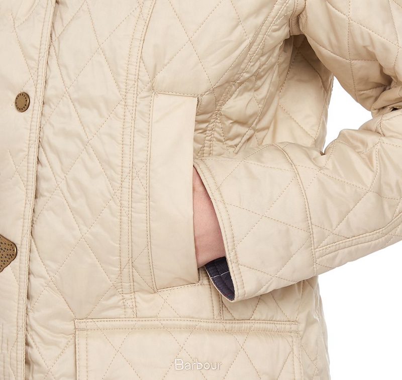 Chaqueta Acolchada Barbour Summer Beadnell Mujer Creme | 205478-MBZ