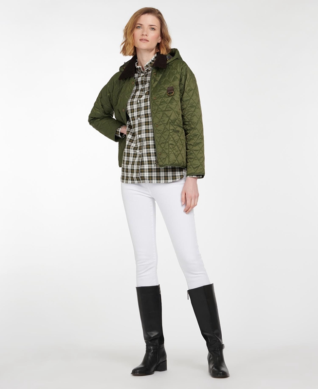 Chaqueta Acolchada Barbour Tobymory Mujer Verde | 364809-VHO