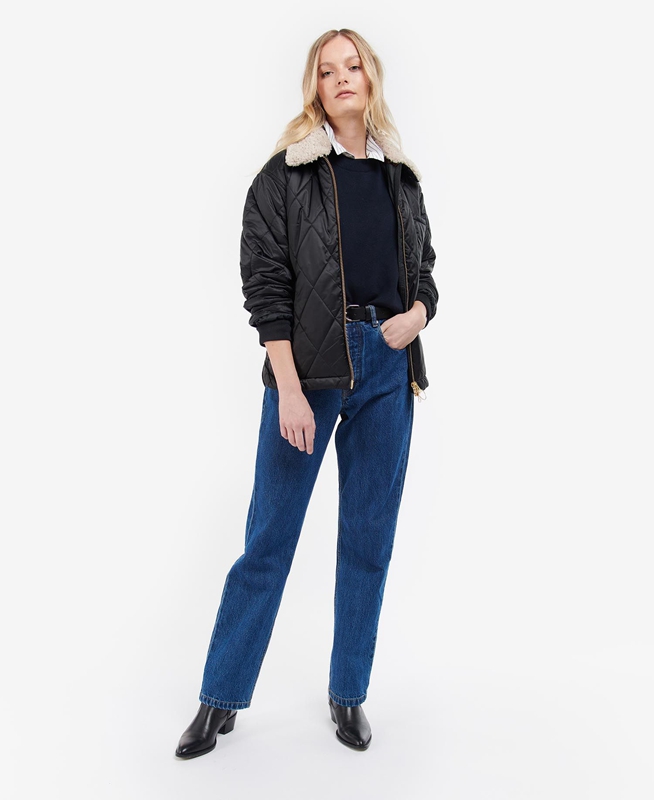 Chaqueta Acolchada Barbour Vaila Mujer Negras | 871234-VLW