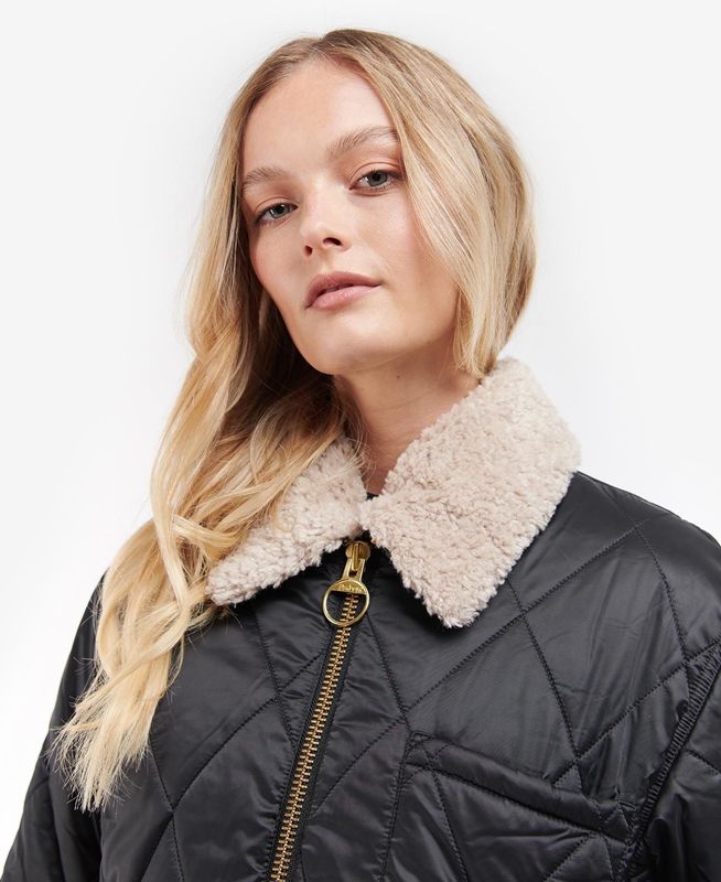 Chaqueta Acolchada Barbour Vaila Mujer Negras | 871234-VLW
