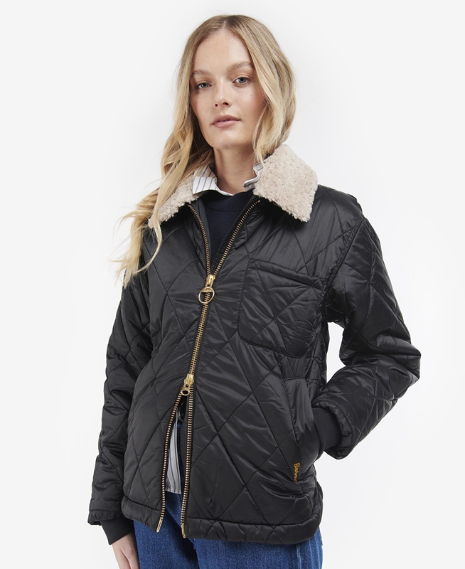 Chaqueta Acolchada Barbour Vaila Mujer Negras | 871234-VLW