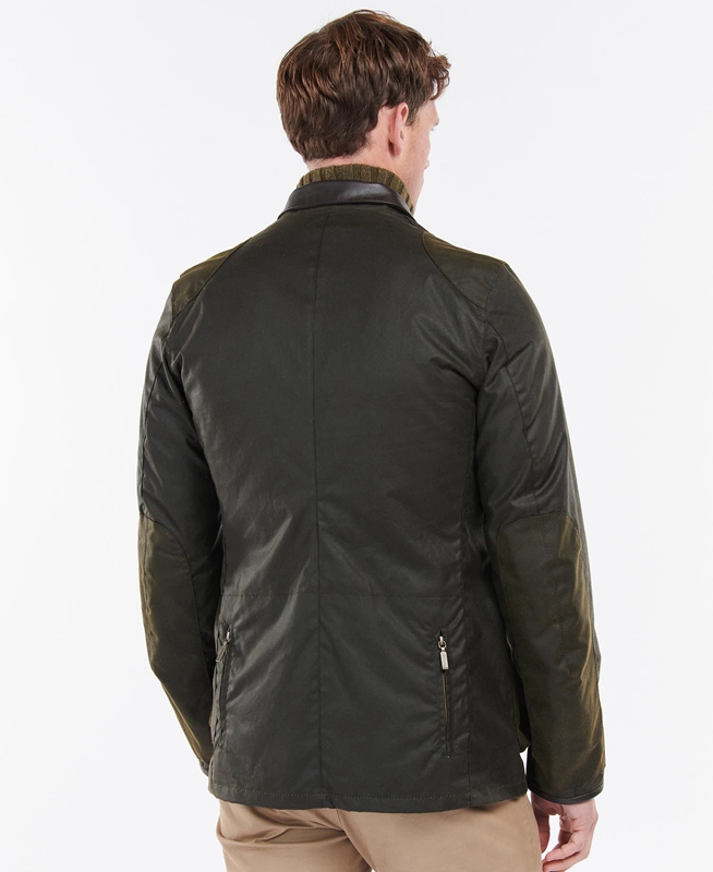 Chaqueta Encerada Barbour Beacon Sports Hombre Verde Oliva | 218950-CTY
