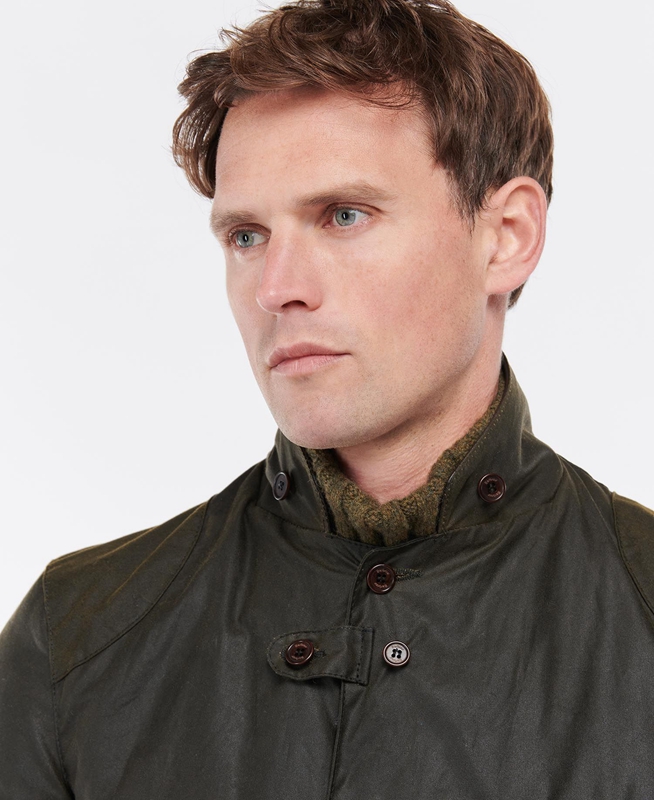 Chaqueta Encerada Barbour Beacon Sports Hombre Verde Oliva | 218950-CTY