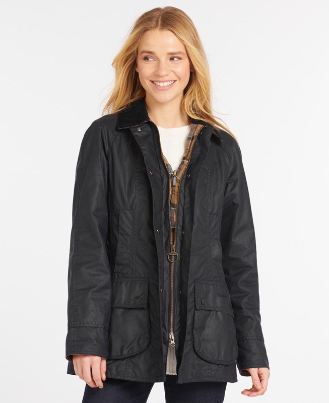 Chaqueta Encerada Barbour Beadnell® Mujer Azul Marino | 315764-BEP