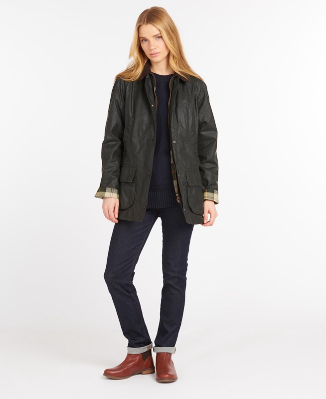Chaqueta Encerada Barbour Beadnell® Mujer Negras | 381059-GLI
