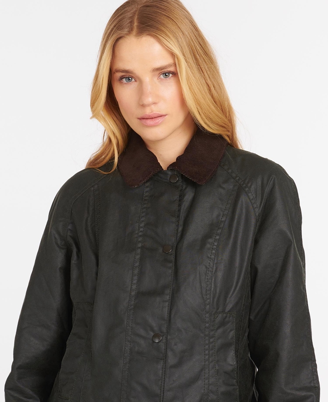 Chaqueta Encerada Barbour Beadnell® Mujer Negras | 381059-GLI