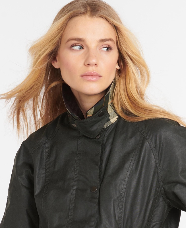 Chaqueta Encerada Barbour Beadnell® Mujer Negras | 381059-GLI