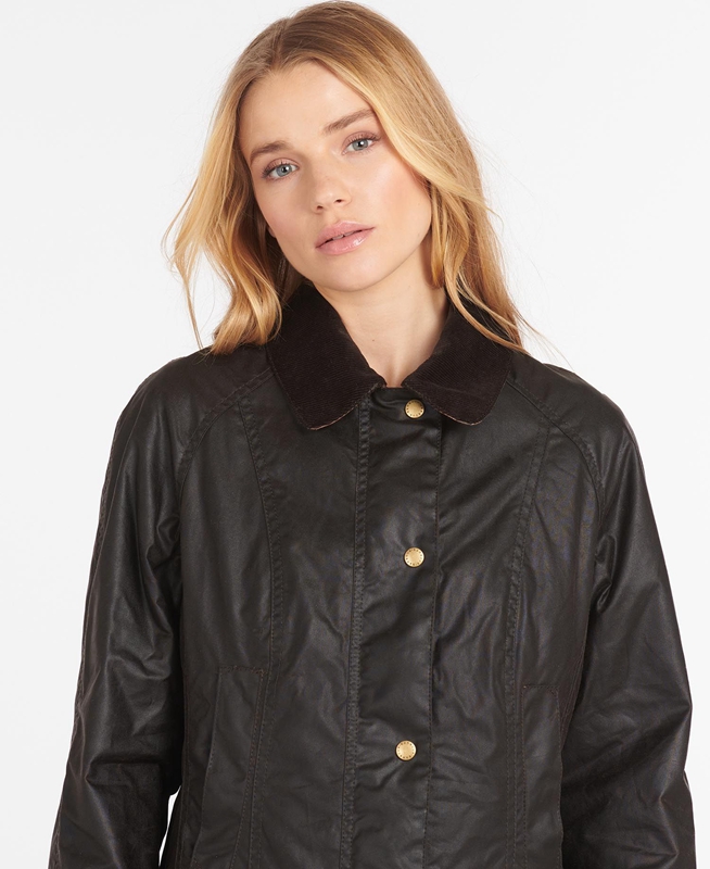 Chaqueta Encerada Barbour Beadnell® Mujer Marrones | 672018-WRJ