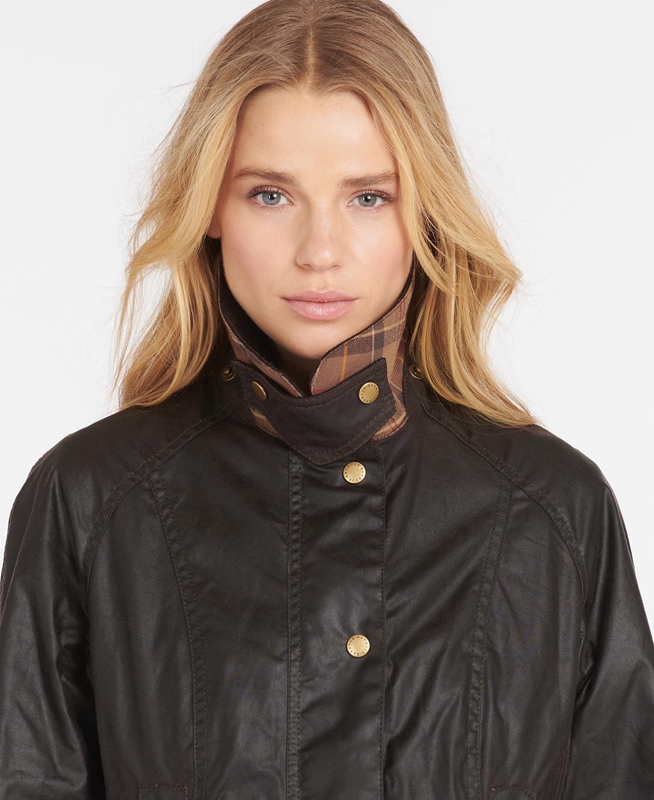 Chaqueta Encerada Barbour Beadnell® Mujer Marrones | 672018-WRJ