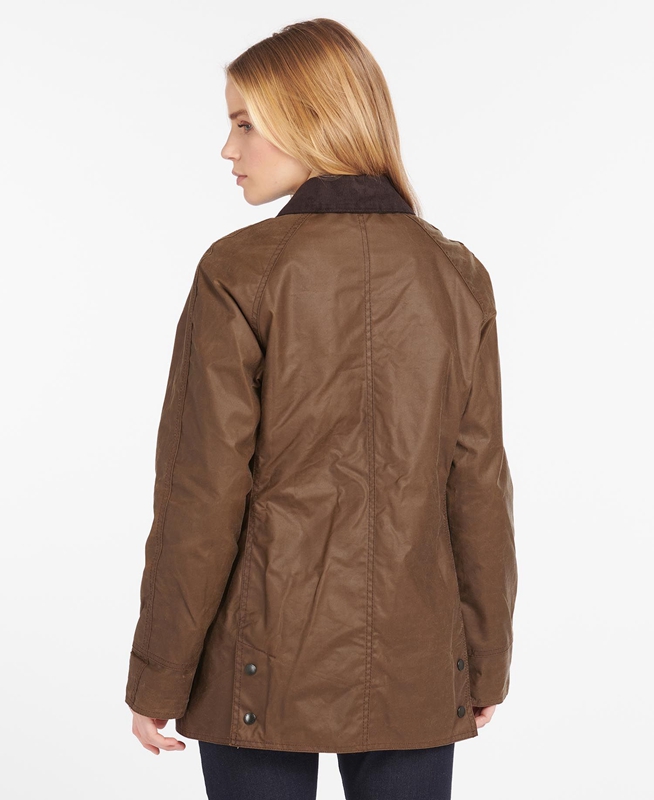 Chaqueta Encerada Barbour Beadnell® Mujer Marrones | 682934-FIC