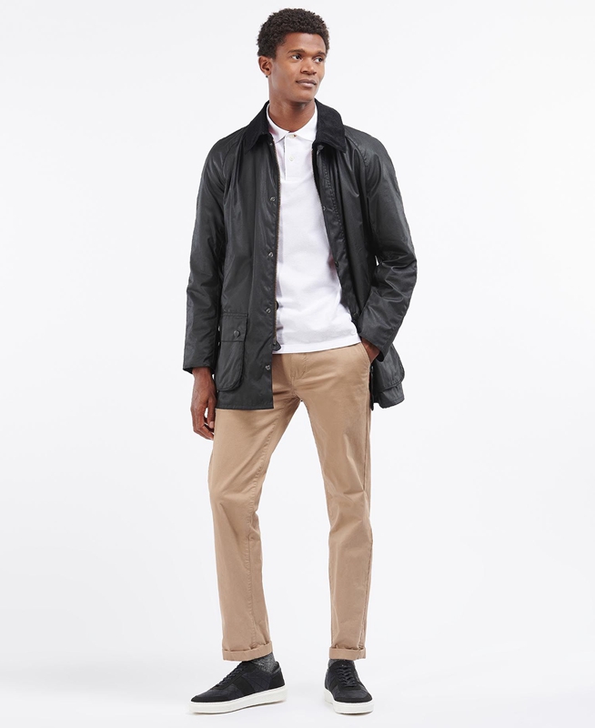Chaqueta Encerada Barbour Beausby Hombre Negras | 189245-QVW