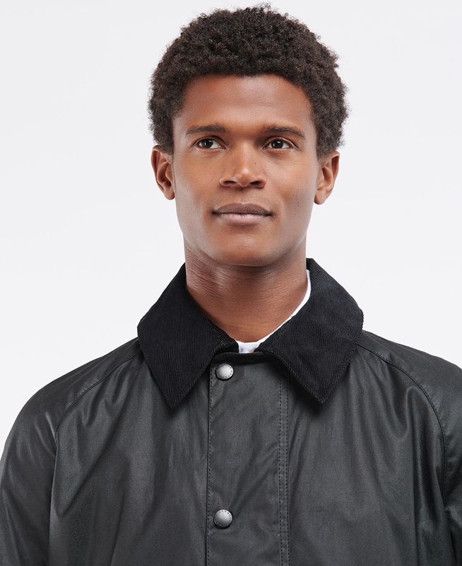 Chaqueta Encerada Barbour Beausby Hombre Negras | 189245-QVW