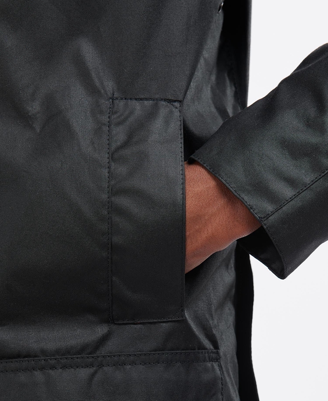 Chaqueta Encerada Barbour Beausby Hombre Negras | 189245-QVW