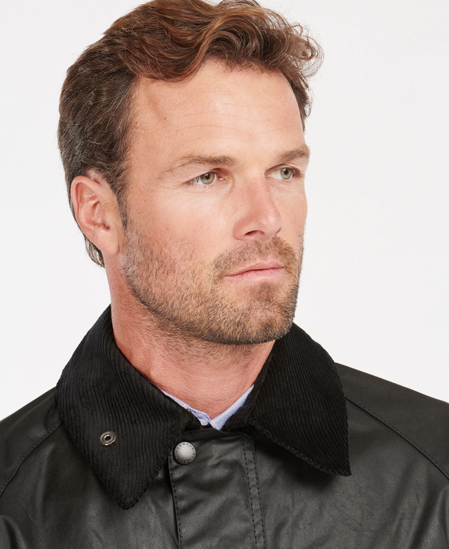 Chaqueta Encerada Barbour Bedale® Hombre Negras | 683742-KNY