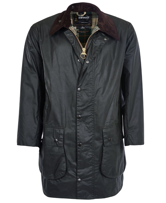 Chaqueta Encerada Barbour Border® Hombre Negras | 049378-TQW