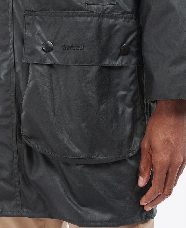 Chaqueta Encerada Barbour Border® Hombre Negras | 049378-TQW
