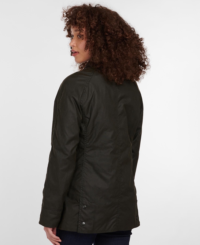 Chaqueta Encerada Barbour Classic Beadnell® Mujer Verde Oliva | 439128-FEC
