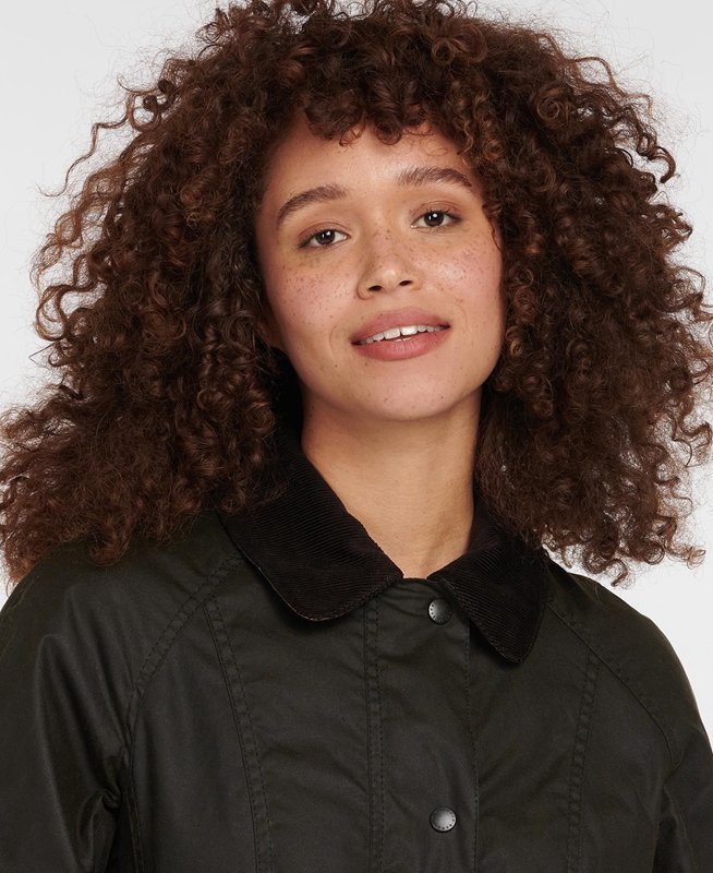 Chaqueta Encerada Barbour Classic Beadnell® Mujer Verde Oliva | 439128-FEC