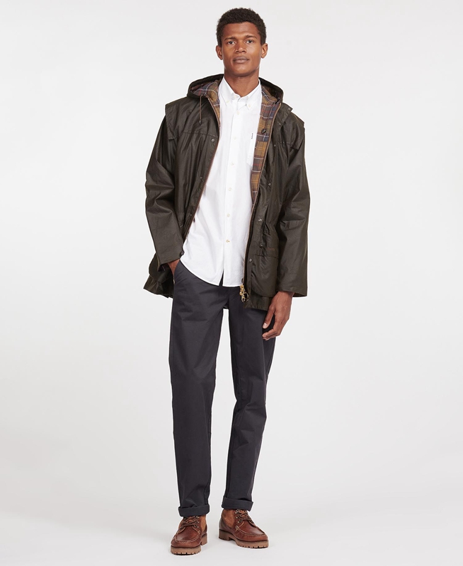 Chaqueta Encerada Barbour Classic Durham® Hombre Verde Oliva | 312689-UNA