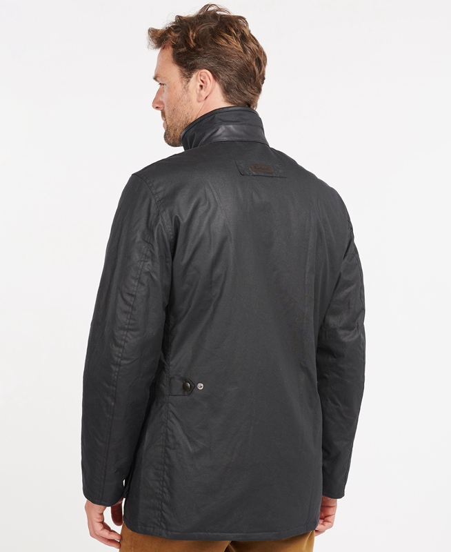 Chaqueta Encerada Barbour Hereford Hombre Azules | 953240-EZX