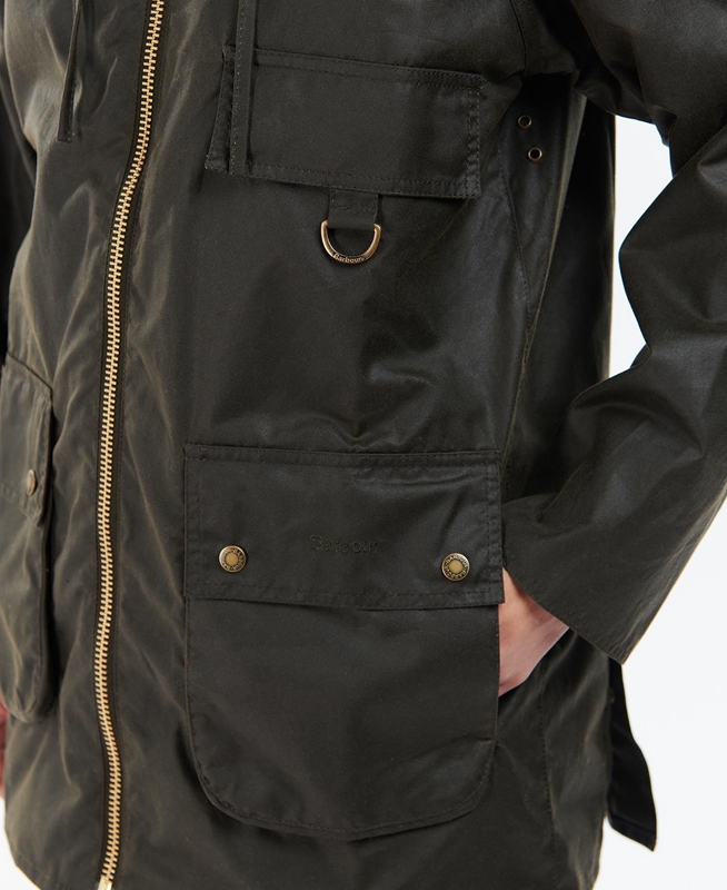Chaqueta Encerada Barbour Highclere Mujer Verde Oliva | 945086-MSA