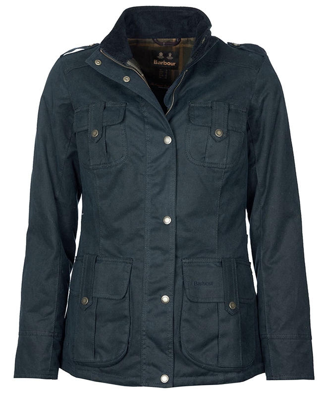 Chaqueta Encerada Barbour Invierno Defence Mujer Azules | 762108-LOX