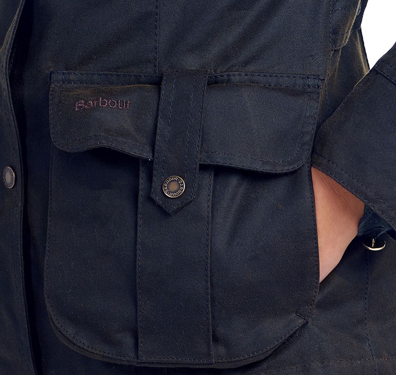 Chaqueta Encerada Barbour Invierno Defence Mujer Azules | 762108-LOX