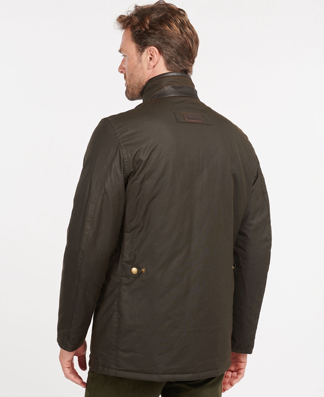 Chaqueta Encerada Barbour Prestbury Hombre Verde Oliva | 048517-AGF