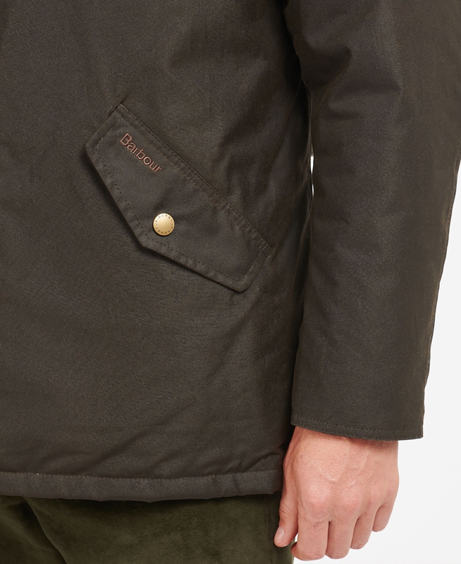 Chaqueta Encerada Barbour Prestbury Hombre Verde Oliva | 048517-AGF