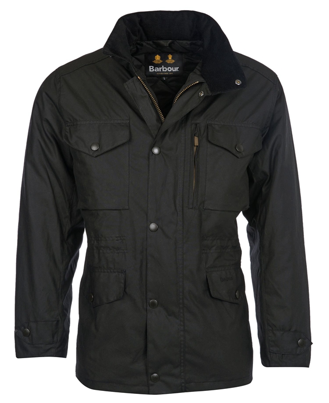 Chaqueta Encerada Barbour Sapper Hombre Negras | 239185-FZM