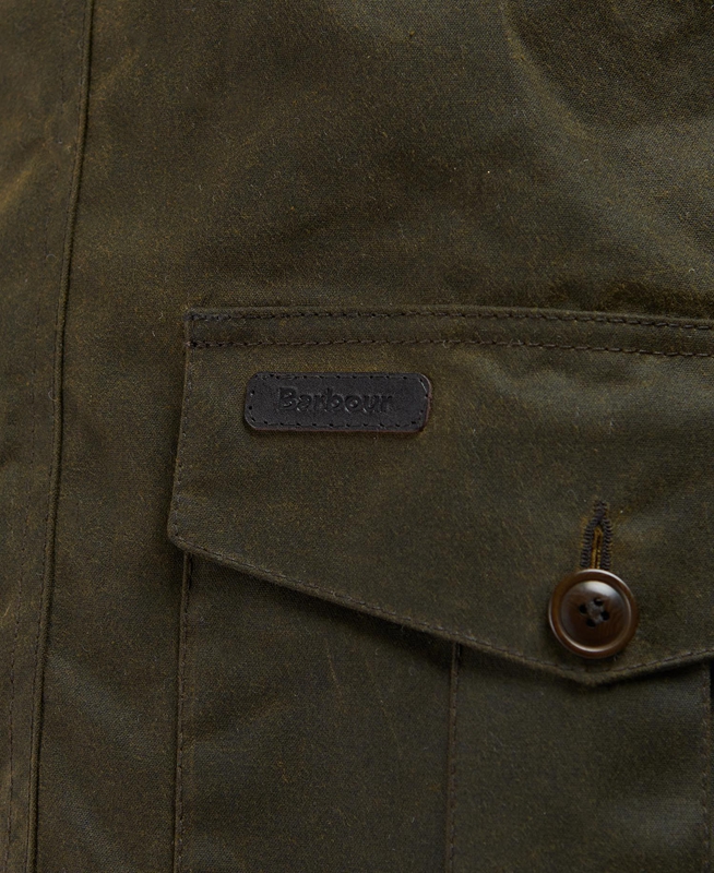 Chaqueta Encerada Barbour Sheldon Hombre Verde Oliva | 780945-LDN