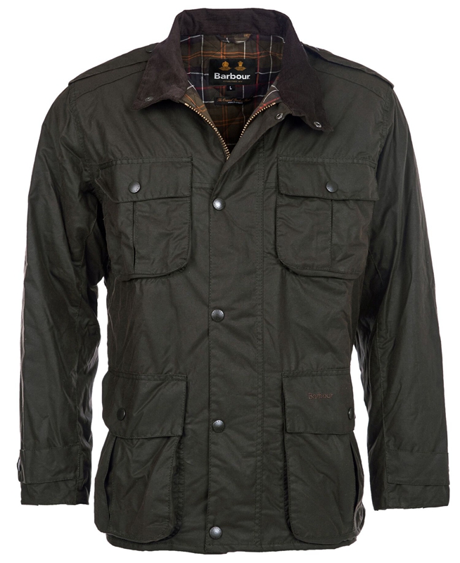 Chaqueta Encerada Barbour Trooper Hombre Verde Oliva | 308965-LSG