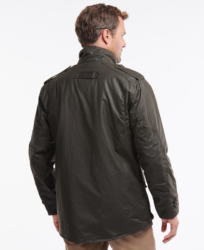Chaqueta Encerada Barbour Trooper Hombre Verde Oliva | 308965-LSG